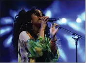  ?? JENNIFER CAPPUCCIO MAHER — INLAND VALLEY DAILY BULLETIN ?? H.E.R. performs on the Outdoor Theatre during the Coachella Valley Music and Arts Festival at the Empire Polo Club in Indio in 2019. H.E.R. will be performing at the Super Bowl in 2021.