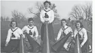  ??  ?? Betty Jo Winters, standing, in the 1937 yearbook of McCaskey High School in Lancaster, Pennsylvan­ia.