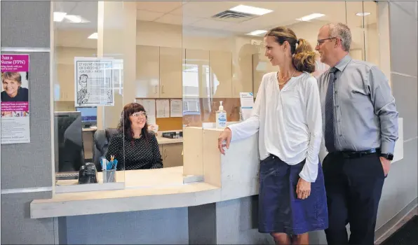  ?? PHOTO BY COLIN CHISHOLM ?? Pharmacist­s Krista and Jason Trider, who own the Windsor Pharmasave, opened the Avon Medical Clinic to improve access to healthcare in the Windsor area.