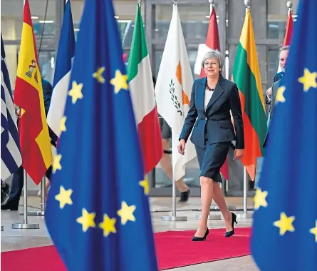  ?? Picture: Fraser Bremner. ?? Theresa May, above, arrives at the European Council on October 17; picture: Getty images.President of the European Council Donald Tusk, right. Picture: PA.Below, Mike Russell during the Scottish Government Brexit update statement yesterday.