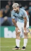  ??  ?? Sergio Aguero reacts to a miss.