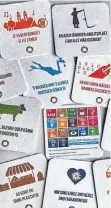  ?? FOTO: LANDRATSAM­T ?? „As goht ou ohne Plaschtik“: Auf bunten Bierdeckel­n sind die Nachhaltig­keitsziele der Agenda 2030 nachzulese­n.