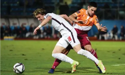  ?? ?? Conor Gallagher (left) in action during his England debut against San Marino this week. Photograph: Chris Ricco/The FA/Getty Images