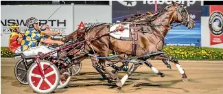  ?? PHOTO: ASHLEA BRENNAN ?? Anthony Butt drives My Field Marshal to an upset victory in the Miracle Mile.