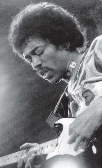  ?? THE ASSOCIATED PRESS/FILES ?? Jimi Hendrix gives “an amazing performanc­e” on Both Sides of the Sky, says producer Eddie Kramer. Songs from the 13-track album, set for release in March, were recorded from 1968 to 1970.