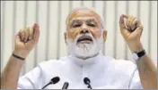  ??  ?? PM Narendra Modi addresses people on the occasion of the golden
n jubilee celebratio­n of Basava Samithi in New Delhi. SUSHIL KUMAR/HT