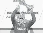  ?? DARRON CUMMINGS/AP ?? Will Power, of Australia, won the Grand Prix of Indianapol­is IndyCar race at Indianapol­is Motor Speedway on Saturday.