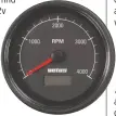  ??  ?? Vetus sells a rev counter and enginehour meter in one. The budget option is an automotive rev counter