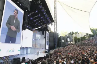  ?? Paul Chinn / The Chronicle ?? Sundar Pichai, Google CEO, talks about the addictive nature of tech at the Google I/O conference.