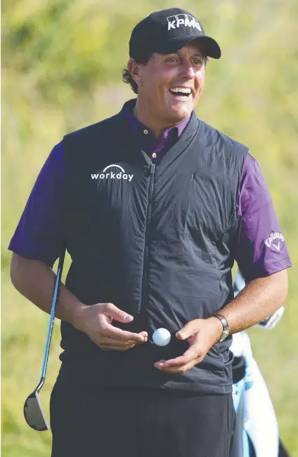  ??  ?? American Phil Mickelson could have a few tricks in his bag at Royal Birkdale.