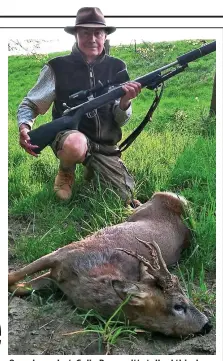  ??  ?? One clean shot: Colin Brummitt stalked this deer