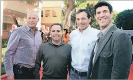  ?? Alexandra Wyman WireImage ?? BOB CHAPEK, left, is shown with Disney executives Alan Bergman, Bob Iger and Rich Ross at “The Princess and the Frog” premiere in 2009.