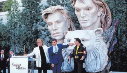  ??  ?? Las Vegas Review-journal file Steve Wynn signed Siegfried & Roy in 1989 to headline at The Mirage. They would gross more than $1.5 billion in ticket sales.