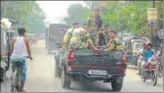  ?? SAMIR JANA/HT PHOTO ?? Baduria, the epicentre of Facebook related communal violence, was calm on Thursday, even though areas within neighbouri­ng Basirhat remained tense.