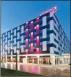  ?? The New York Times ?? The Moxy Vienna, just outside Vienna Internatio­nal Airport, is one of a new breed of airport hotels using modern design and luxury amenities to be more than just a place to sleep.