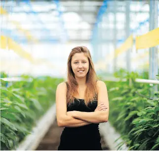  ?? PHOTO COURTESY LUFA FARMS ?? Lauren Rathmell is co-founder of Lufa Farms, a Montreal-based company growing produce on rooftop greenhouse­s. Lufa just received funding from BDC Capital’s Women in Technology Fund.