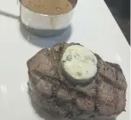  ??  ?? The 8oz fillet steak.