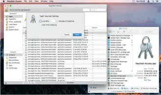  ??  ?? Use Keychain Access to fix problems with repeated prompts to log into your Mac keychain.