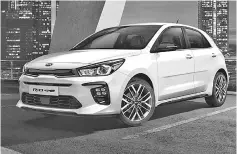  ??  ?? The Kia Rio GT-Line features a gloss-black and chrome ‘tiger-nose’ grille. — Newspress photo