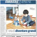  ??  ?? Mister Lotto Andrea Tomat, già presidente degli industrial­i veneti; sopra, la prima pagina di Corriere Imprese