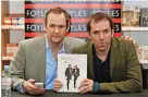  ?? ?? With comedy partner Alexander Armstrong at a book signing in 2010