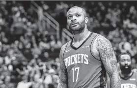  ?? Jon Shapley / Staff photograph­er ?? Rockets forward P.J. Tucker isn’t too keen on a proposed in-season tournament, saying “we play for an NBA championsh­ip, period.”