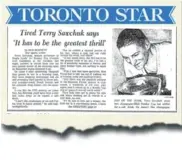  ??  ?? The Maple Leafs were front-page news back in May of 1967 when they last won the Stanley Cup.