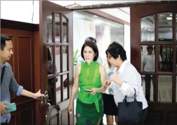  ?? NOEL CELIS/AFP ?? Philippine­s’ Department of Energy and Natural Resources Secretary Regina Lopez arrives at her office for an interview on Wednesday at the DENR building in Manila.