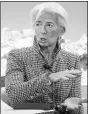  ?? Reuters ?? Internatio­nal Monetary Fund MD Christine Lagarde, in Davos.