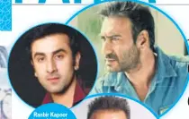  ??  ?? Ranbir Kapoor is working with Ajay Devgn (top) and Sanjay Dutt (right)
