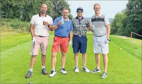  ??  ?? Captain’s Day winners (from left) Paul Ellis, Mark Gallimore, Jason Burton and Andrew de Burton