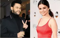  ??  ?? The Weeknd (left) and Selena Gomez