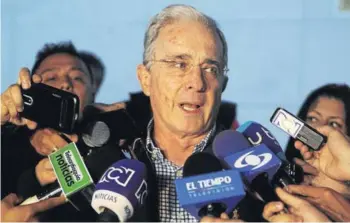  ?? FOTO: REUTERS ?? El ex Presidente de Colombia y senador, Álvaro Uribe, es el mayor opositor al acuerdo.