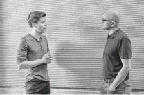  ?? Ian C. Bates / New York Times ?? Sam Altman, left, who manages the company OpenAI, and Satya Nadella, the chief executive of Microsoft, meet last week at the Microsoft Campus in Redmond, Wash.