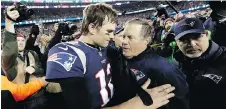  ?? DAVID J. PHILLIP/THE ASSOCIATED PRESS/FILES ?? Patriots quarterbac­k Tom Brady, left, and coach Bill Belichick have had a rocky relationsh­ip.