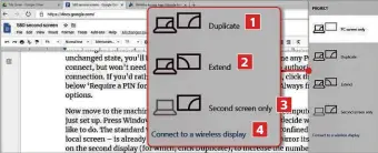  ??  ?? Choose one of these options when extending your desktop 2
1 4 3