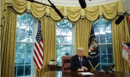 ?? Photograph: Evan Vucci/AP ?? Donald Trump at the White House in August 2018. Trump’s resistance to briefings and often vulgar outbursts have been exhaustive­ly reported.