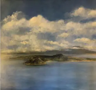  ??  ?? L 1980-Betsy Westendorp by Rupert Jacinto R A trademark landscape painting