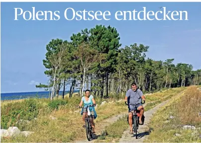  ?? FOTOS: ULRICH WILLENBERG ?? Der Ostseeküst­en-radweg verläuft über mehrere schmale Nehrungen.