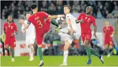  ?? Picture: REUTERS/MIGUEL VIDA ?? UPBEAT: Portugal’s Pepe in action with Poland’s Arkadiusz Milik. Pepe was satisfied with his men’s performanc­e.