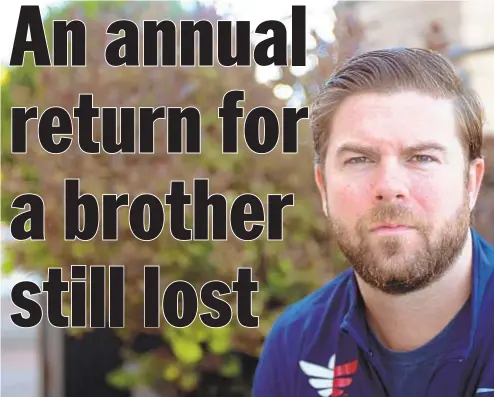  ?? KENDALL RODRIGUEZ ?? On Sept. 12, 2001, Joe Quinn (above) went to Ground Zero in search of his older brother Jimmy (below) who worked for Cantor Fitzgerald on on the 104th floor of the North Tower. The Quinn family will to Ground Zero for the 17th time this Tuesday.