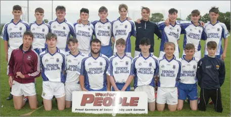  ??  ?? The successful Castle-Craan Gaels Minor squad.