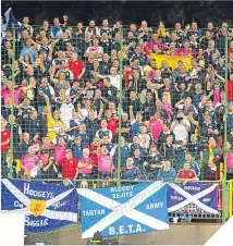  ??  ?? ■
The Tartan Army in Vilnius.