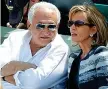  ??  ?? In coppia Dominique Strauss-Kahn con la compagna Myriam L’Aouffir(Ap)