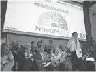  ?? DEREK NOTMAN ?? NovoMoto beat out 11 other finalists in winning the 2018 Governor's Business Plan Contest. Over 200 companies initially applied to compete.
