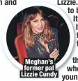  ??  ?? Meghan’s former pal Lizzie Cundy