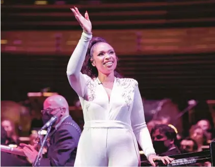  ?? PHILLIPS CENTER/COURTESY PHOTO ?? Jennifer Hudson waves to the crowd as she takes the stage at the opening gala for Steinmetz Hall at the Dr. Phillips Center for the Performing Arts on Jan. 22, 2022. Dr.