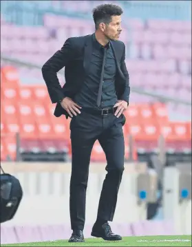  ?? FOTO: GETTY ?? Diego Pablo Simeone durante el partido en el Camp Nou