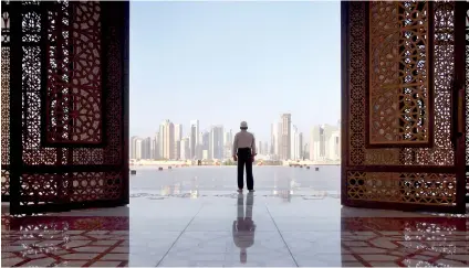  ??  ?? A man stands at Imam Muhammad ibn Abd al-Wahhab Mosque in Doha, Qatar, June 9, 2017. REUTERS/Naseem Zeitoon