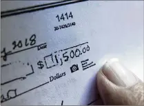  ??  ?? The thief altered Link’s $5 check to one for $1,500. After discoverin­g the crime while reviewing his bank statement, Link contacted sheriff’s deputies, who told him he wasn’t the only victim.